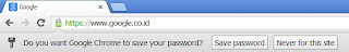 Cara menyimpan password pada Google Chrome
