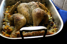 Chicken Roasted Over Fall Vegetables