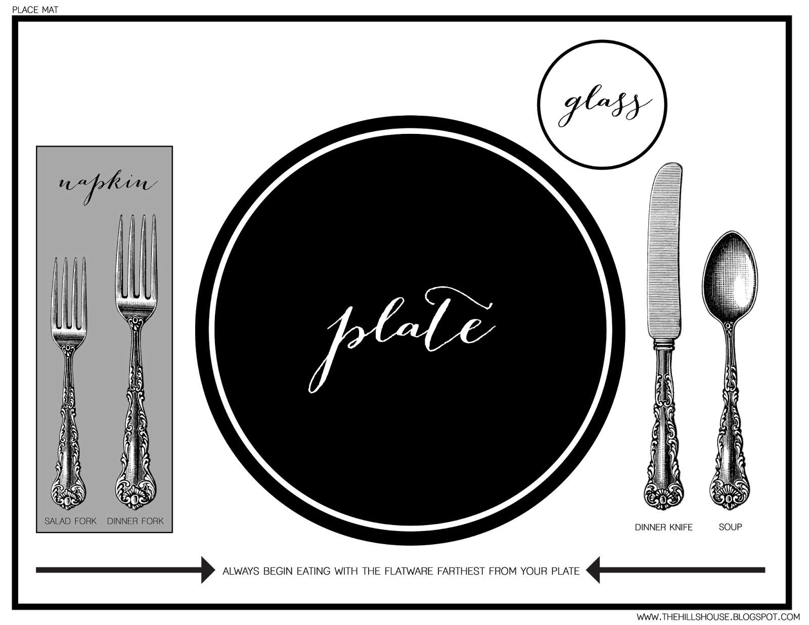place setting template
