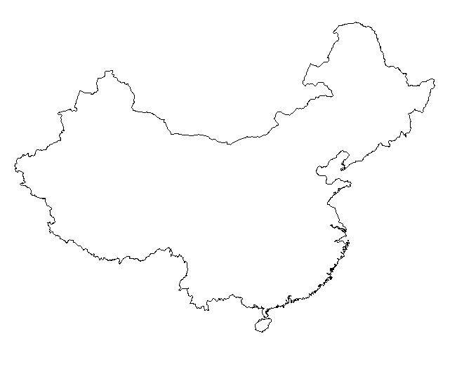 Map Of China Black And White Color China Map Cities Tourist