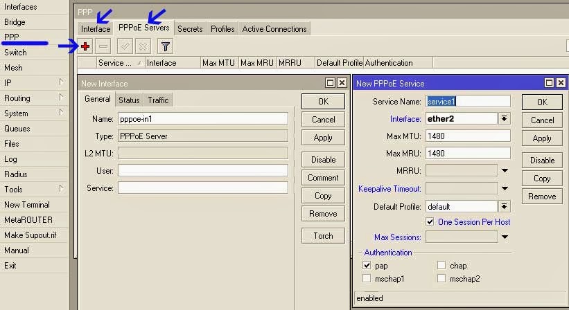 Membuat PPPoE Server Dengan Mikrotik Membuat PPPoE Server Dengan Mikrotik