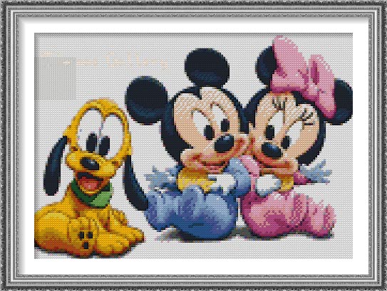 Free Minnie Mouse Cross Stitch Chart