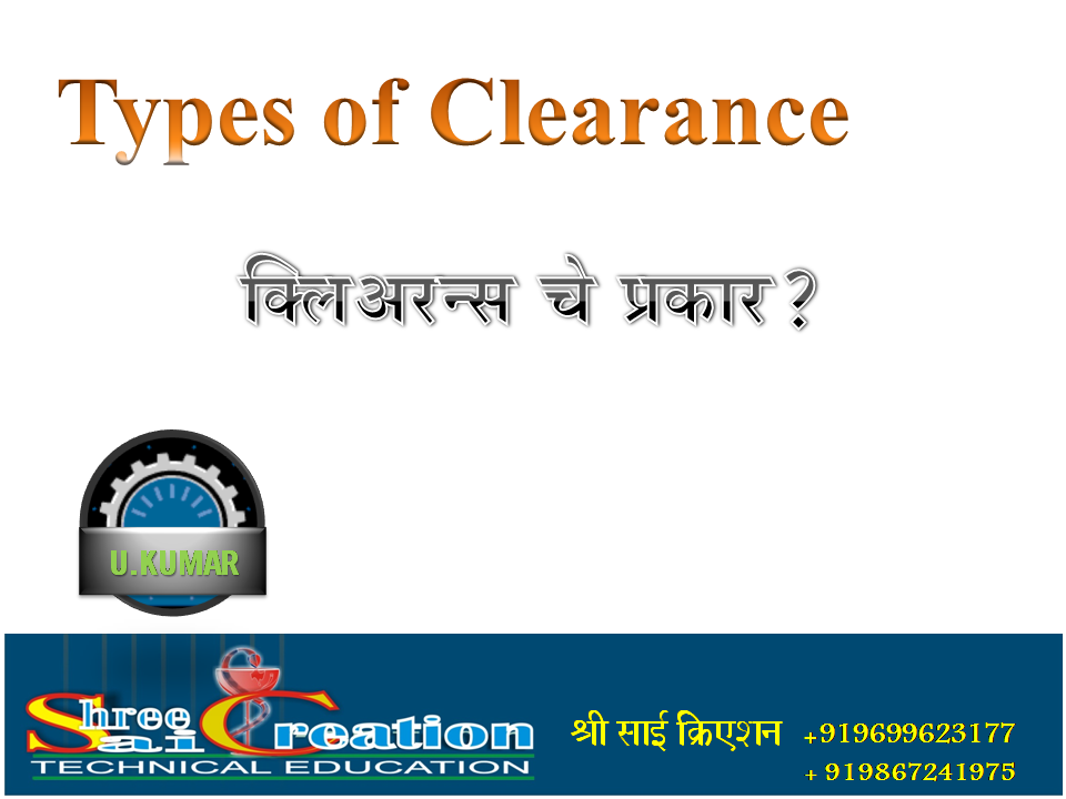 Limit, Fit And Tolerance (मराठी मध्ये) 47. Types Of Clearance