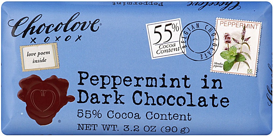 Chocolove Peppermint in Dark Chocolate bar