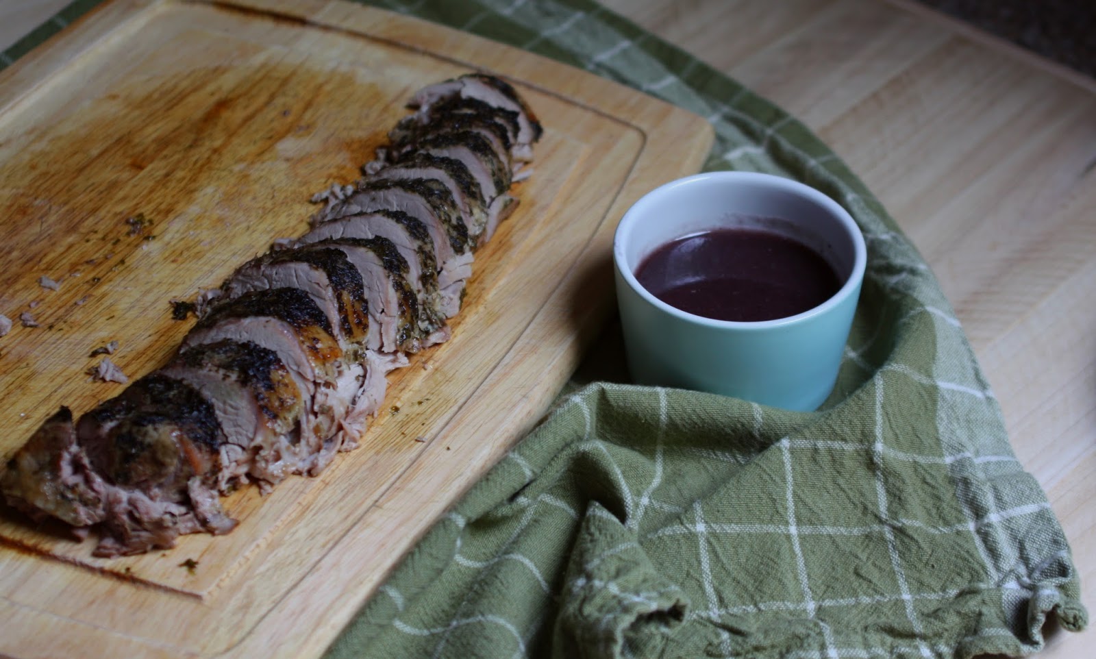 RosemaryMint Pork Tenderloin with Blueberry Sauce (AIP, Paleo) Don't
