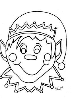 Christmas Elf Coloring Pages Christmas Elf Coloring Pages
