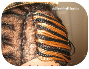 crochet weave method and the knot free crochet braid method was