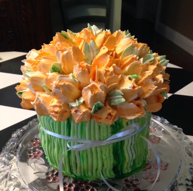 Frosted Art Tulip Bouquet Buttercream Cake Decorating video