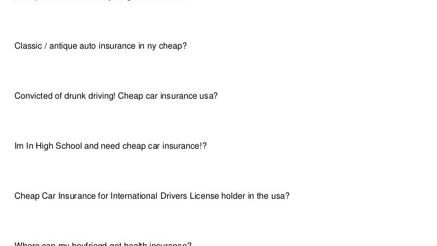 Vehicle Insurance In The United States - Best Auto Insurance In Ny