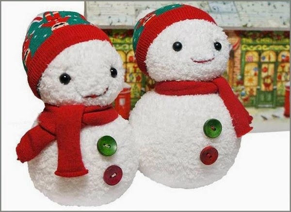 Calcetines de muñeco de nieve