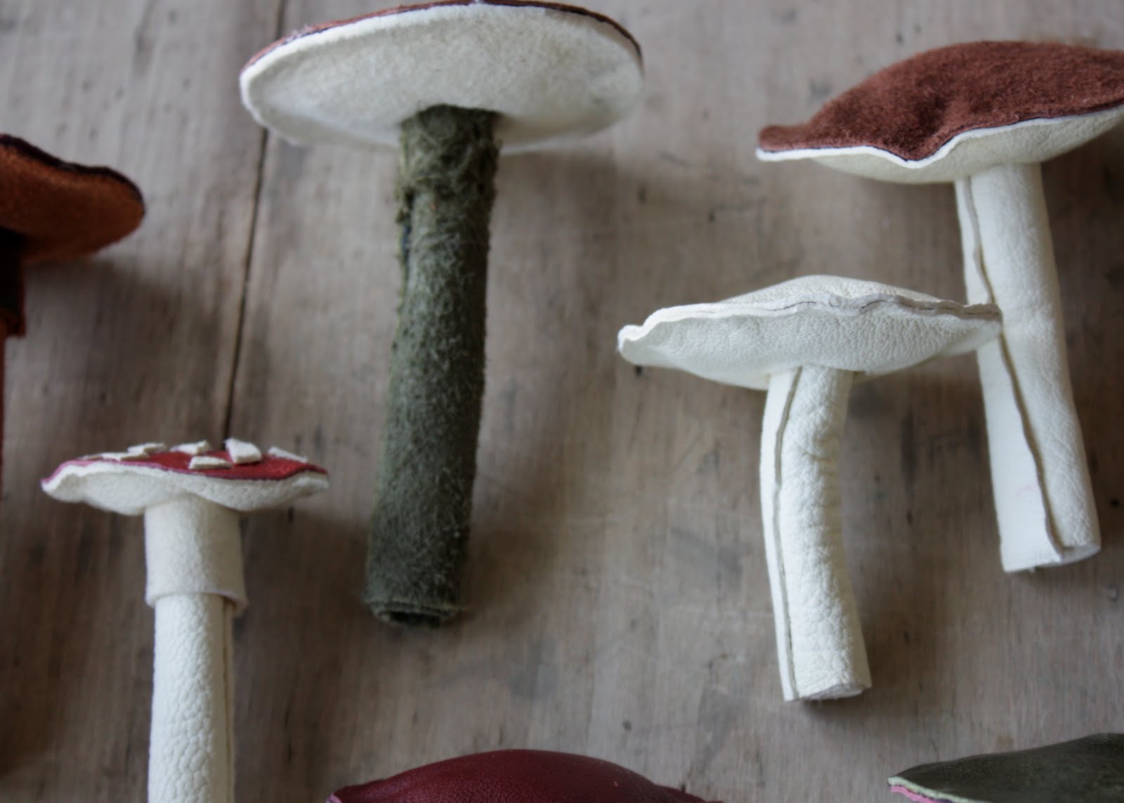 lil fish studios leather mushrooms