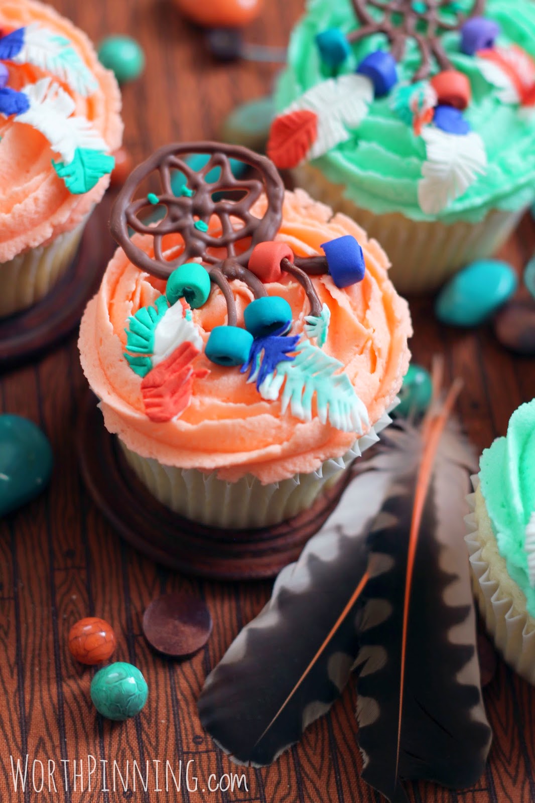 Worth Pinning Dream Catcher Cupcakes