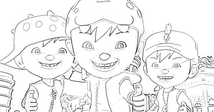 Gambar mewarna Boboi Boy 3 - Gambar Mewarna | Colouring Picture