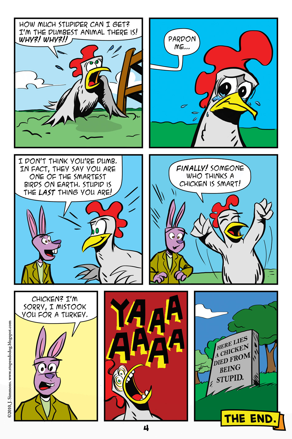 Stupendo Dog Stupid Comic About Chickens