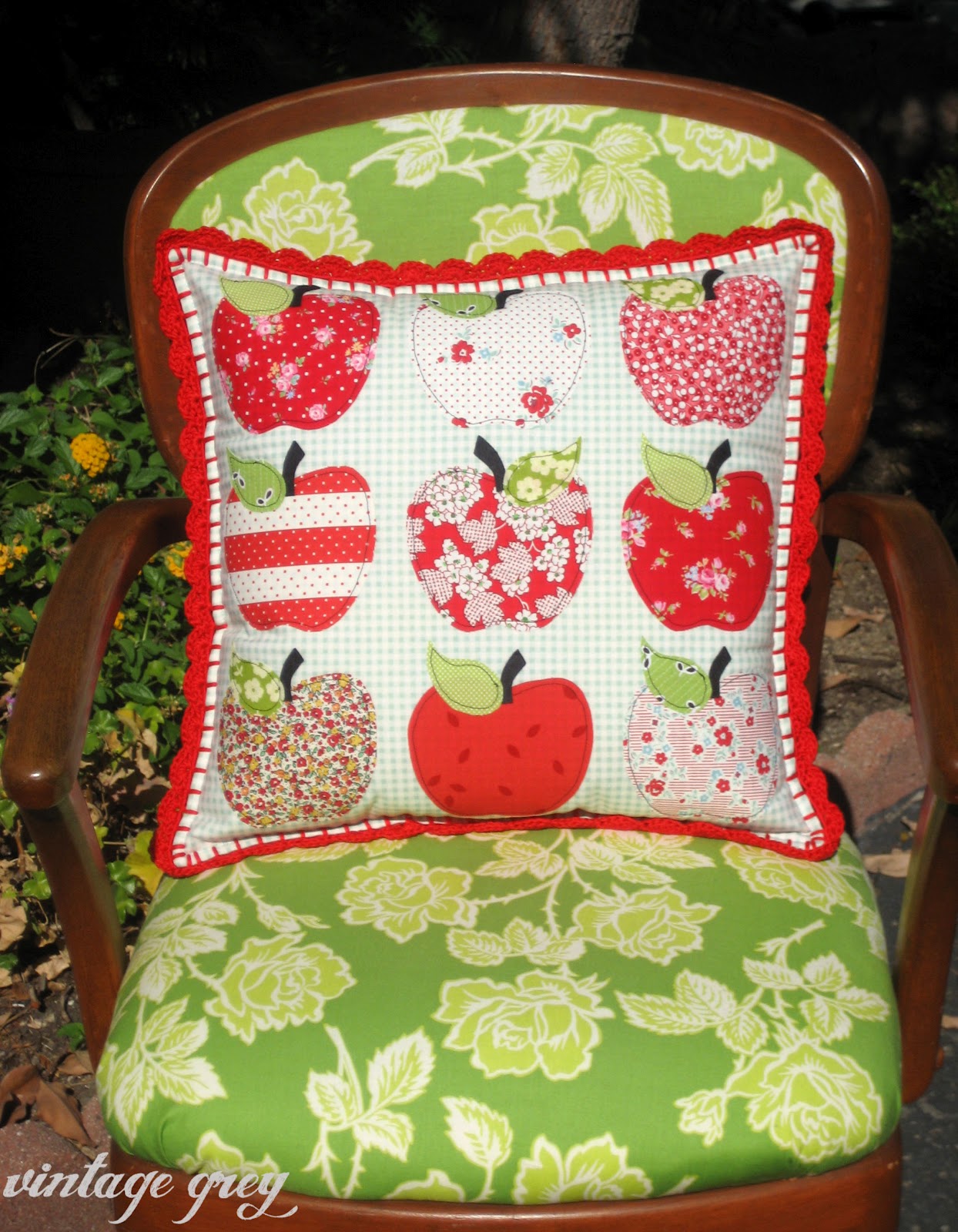 vintage grey fall pillows and a winner...