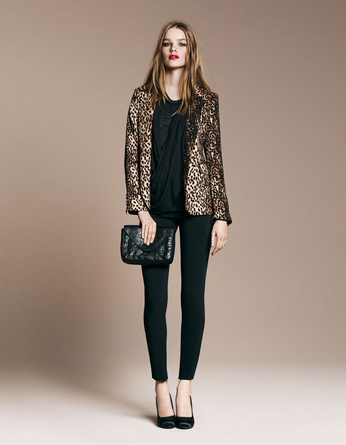 zara leopard blazer