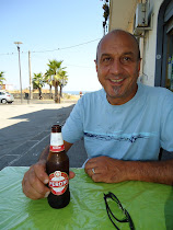 Rene with his first Peroni on Sicilian soil!
