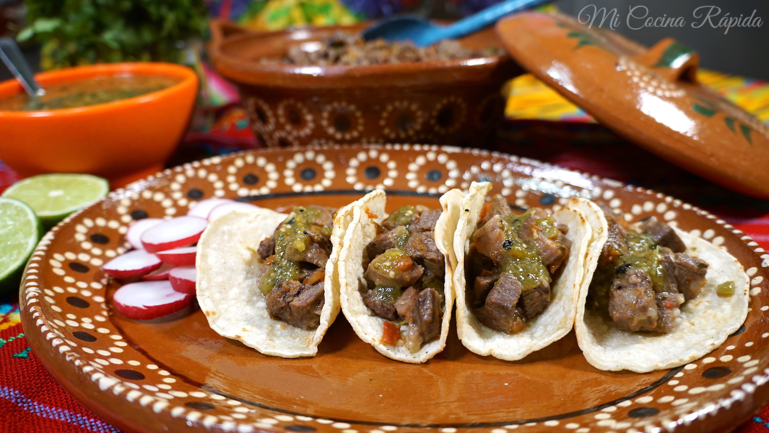 Tacos de Lengua de Res a la Mexicana Mi Cocina Rápida