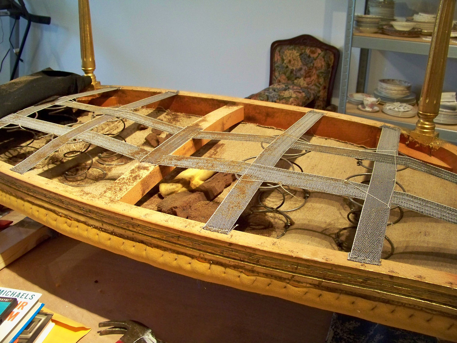 The Comforts of Home French Settee Upholstery Tutorial