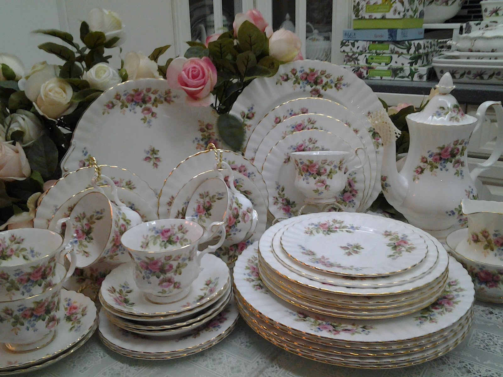 Lovely Treasures from English Garden Royal Albert Moss Rose England