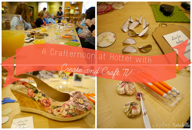 craft workshop at Hotter shoes Peterborough with create and craft tv