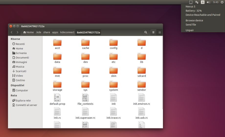 KDE Connect Indicator utilizzare KDE Connect in Ubuntu, Cinnamon ecc