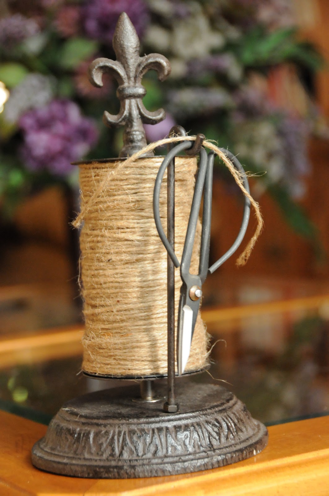 What A Beautiful Mess Cast Iron Twine Holder.