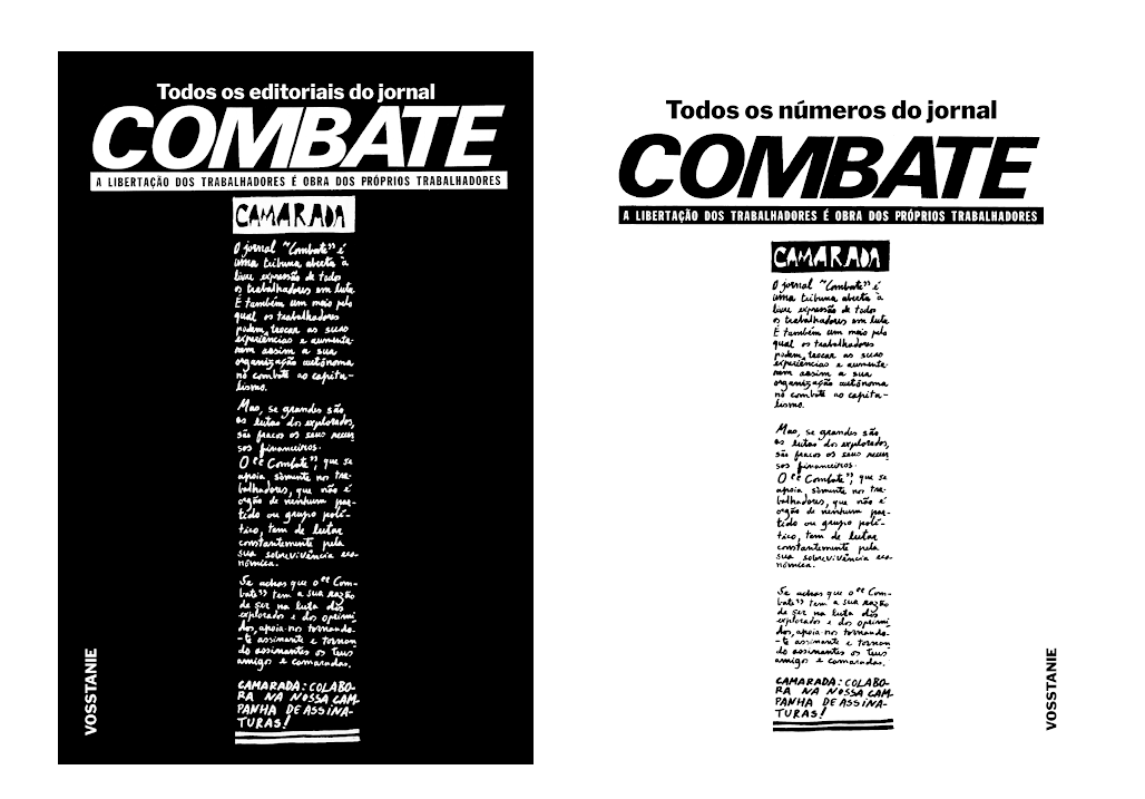 Jornal COMBATE - 2 publicações Vosstanie Editions