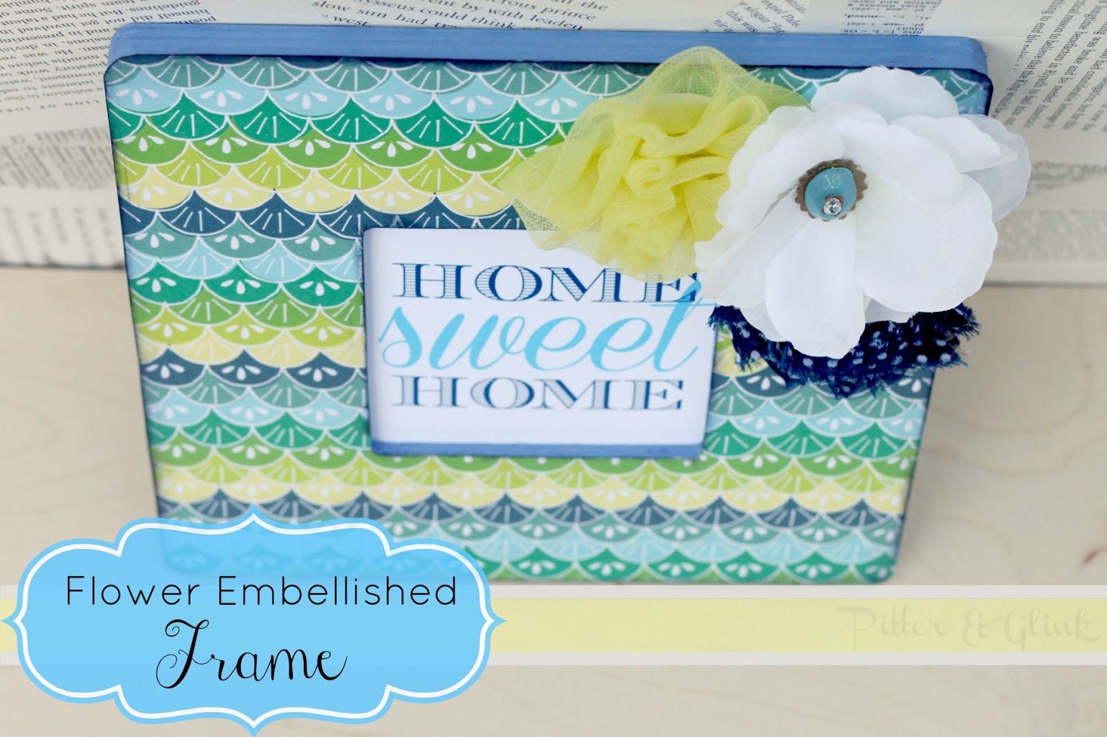 Pitterandglink flower embellished frame Pitterandglink flower embellished frame