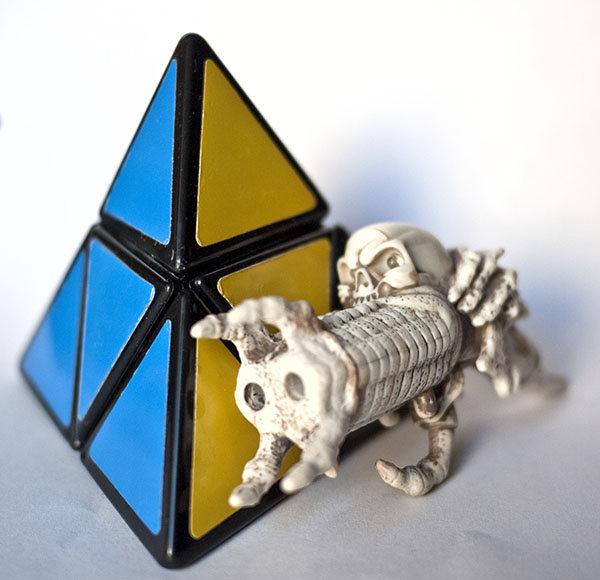 Pyramorphix Rubik alien gun biomechanical