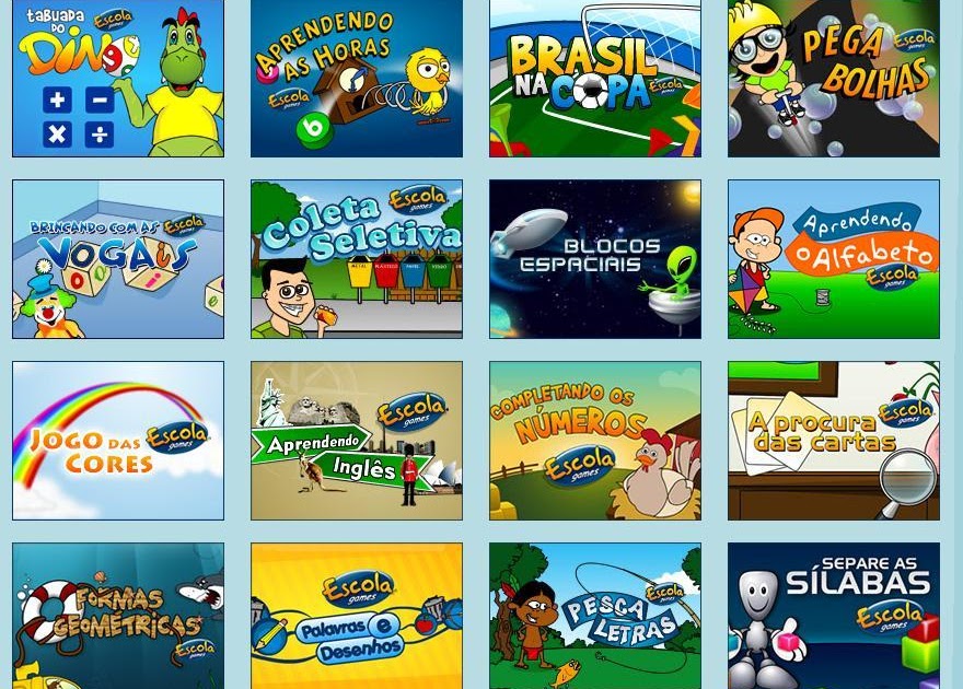 Informática na Educação: Site Jogos Educativos - Escola Games