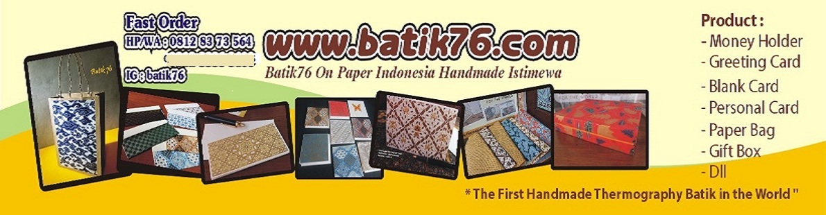 GRATIS ONGKOS KIRIM !  WA + 62-812-83-73564 Grosir Kartu Ucapan Jakarta Batik76 Online
