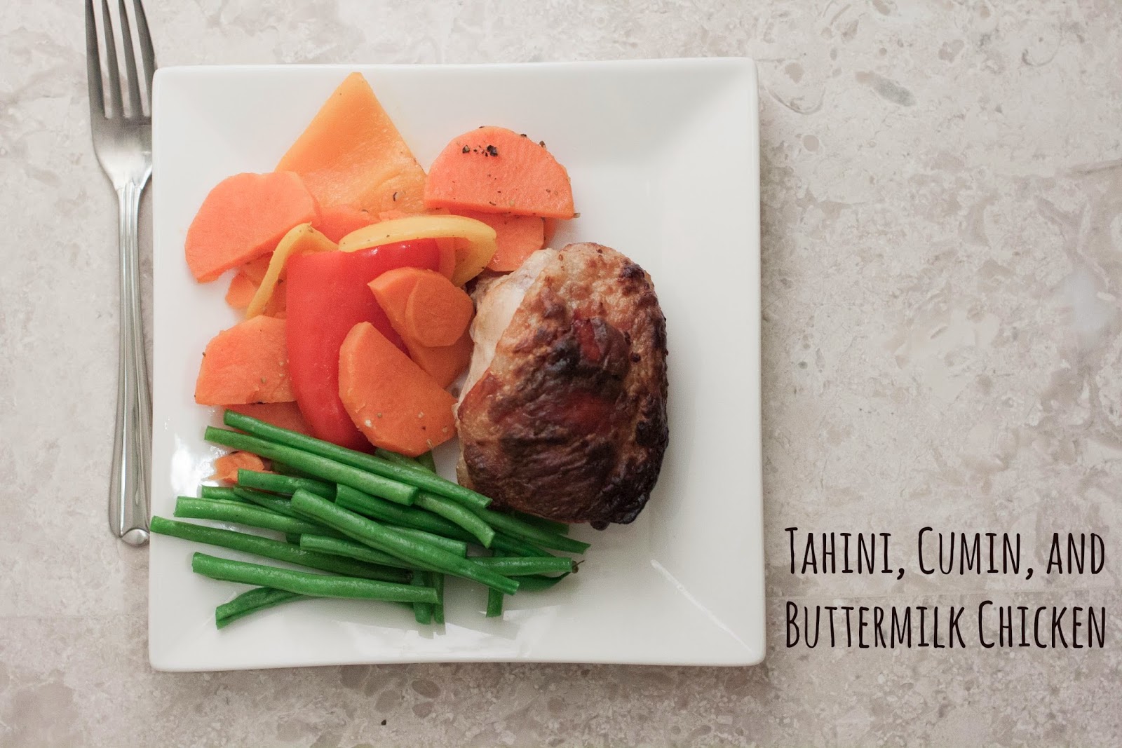Simply Cooked Tahini, Cumin, and Buttermilk Marinated Chicken Thighs