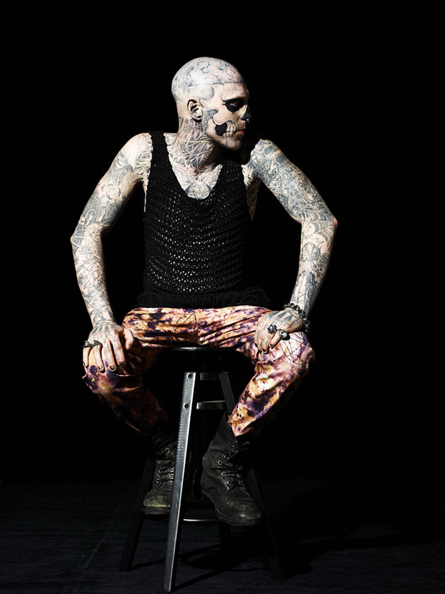 Tattooed Model 'Zombie Boy' Photographed for GQ Italia