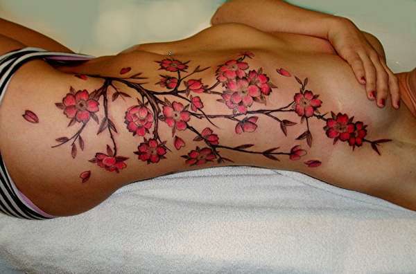 cherry blossom tree tattoo on back. THE NEWS CHERRY BLOSSOM TATTOO