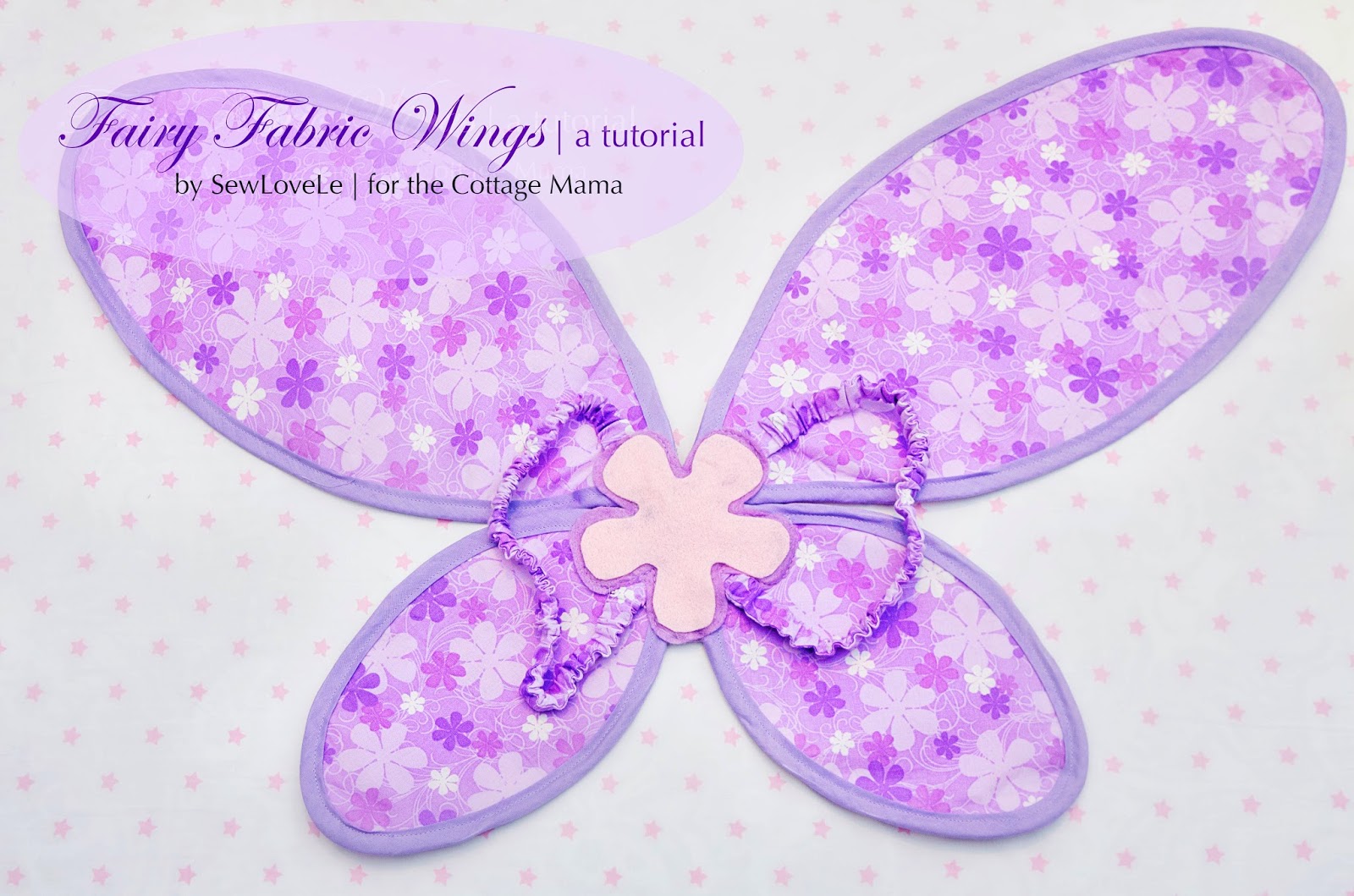 Free Fairy Fabric Wings Pattern and Tutorial. www.thecottagemama.com