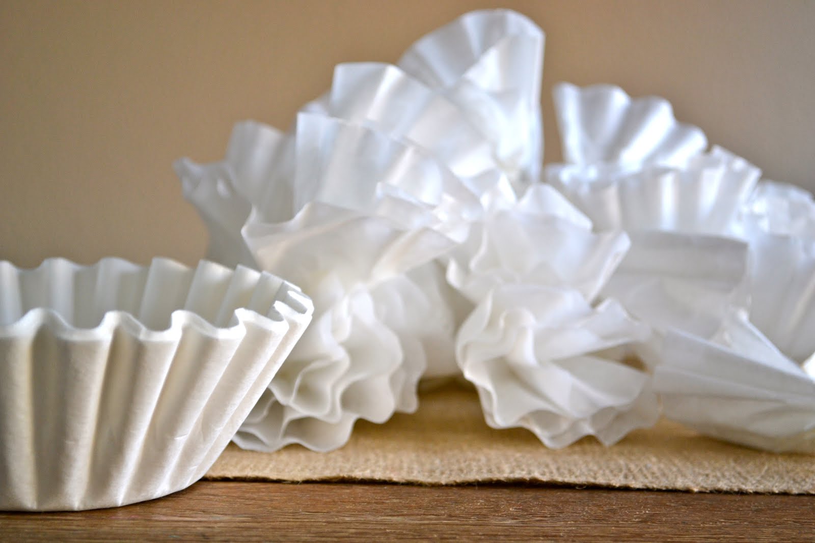 Real Life, One Day at a Time coffee filter snowman