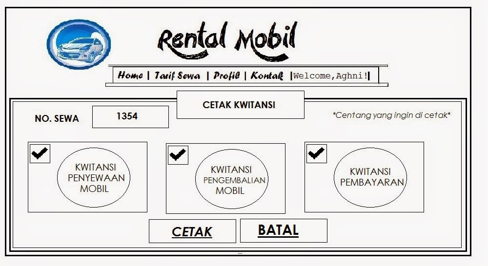 Contoh Faktur Rental Mobil Natal Lok
