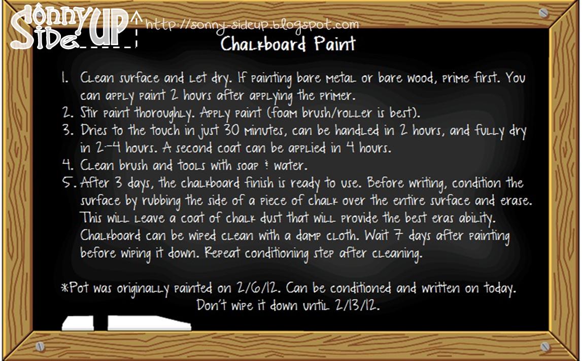 SonnySide Up MOPS Craft Chalkboard Pots