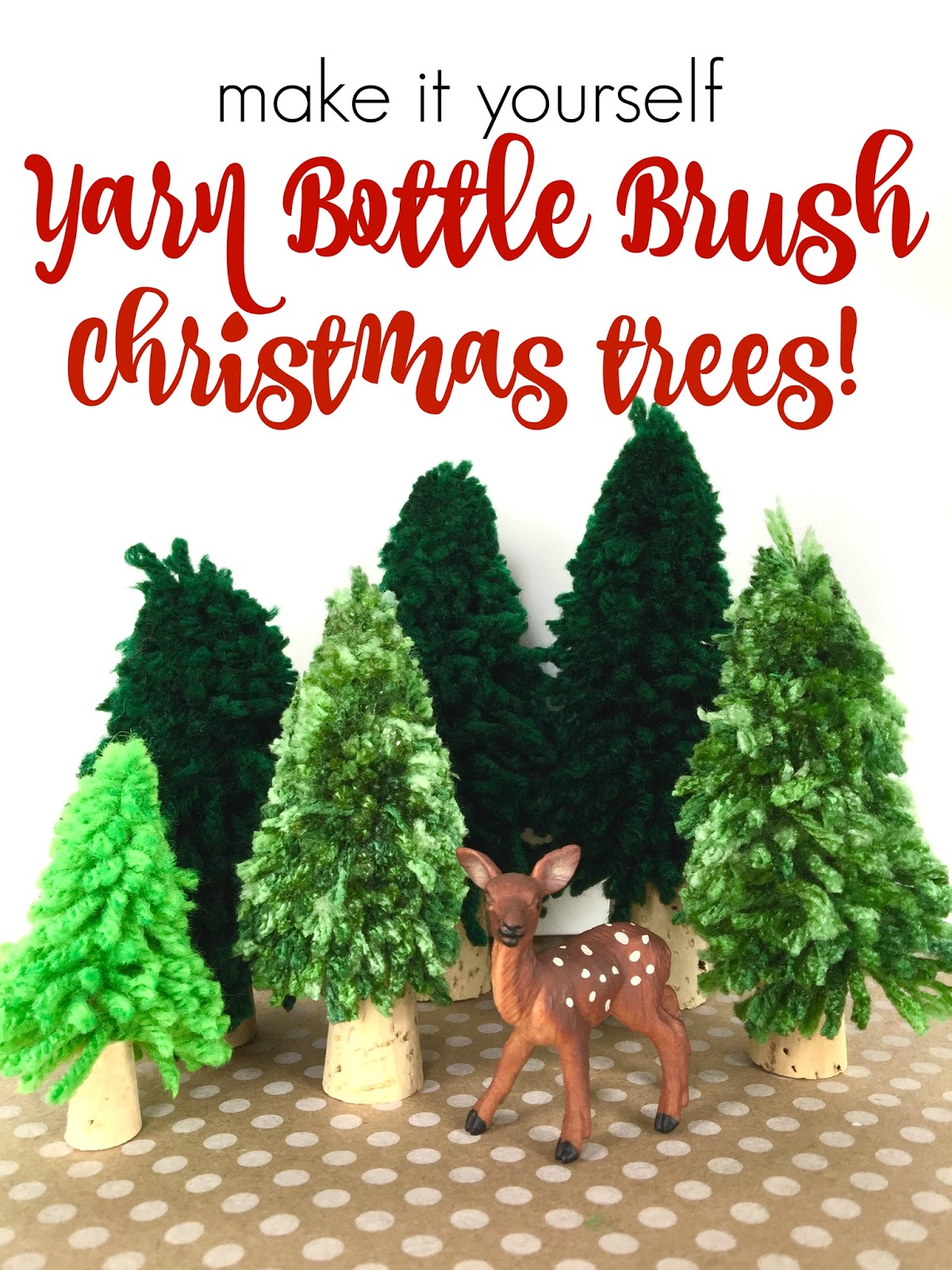 restlessrisa diy yarn bottle brush trees diy yarn christmas tree