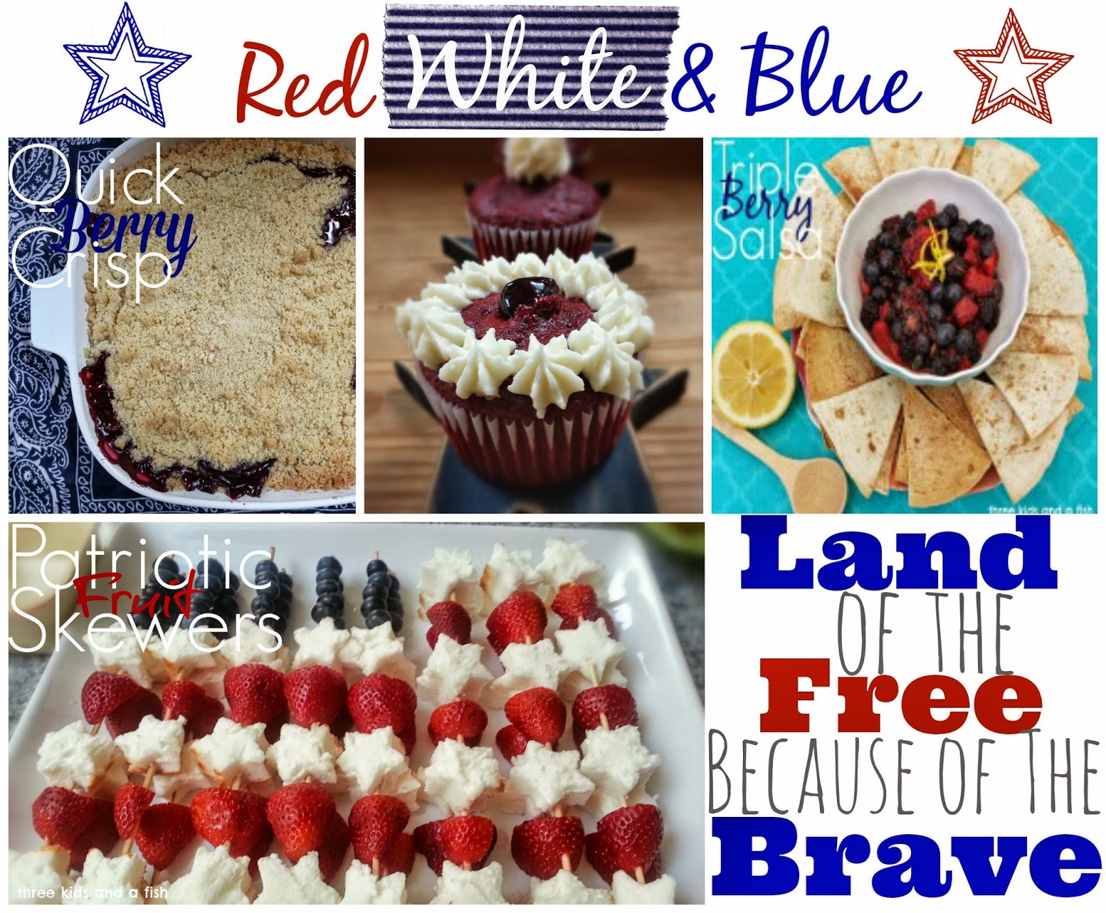 red white and blue sweet treats