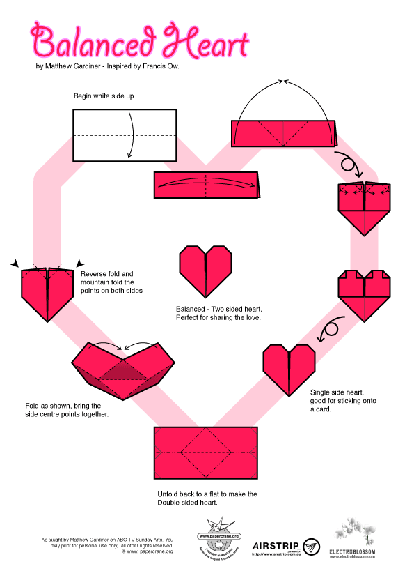 The easiest paper heart you will ever see: 7 steps with 