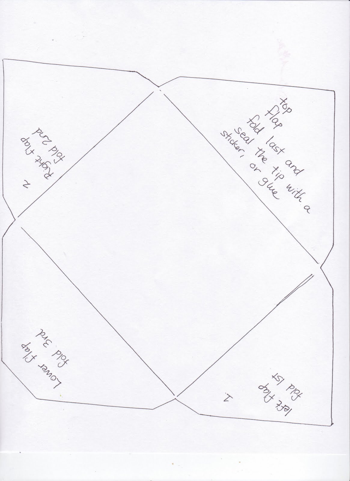 handmade envelope template