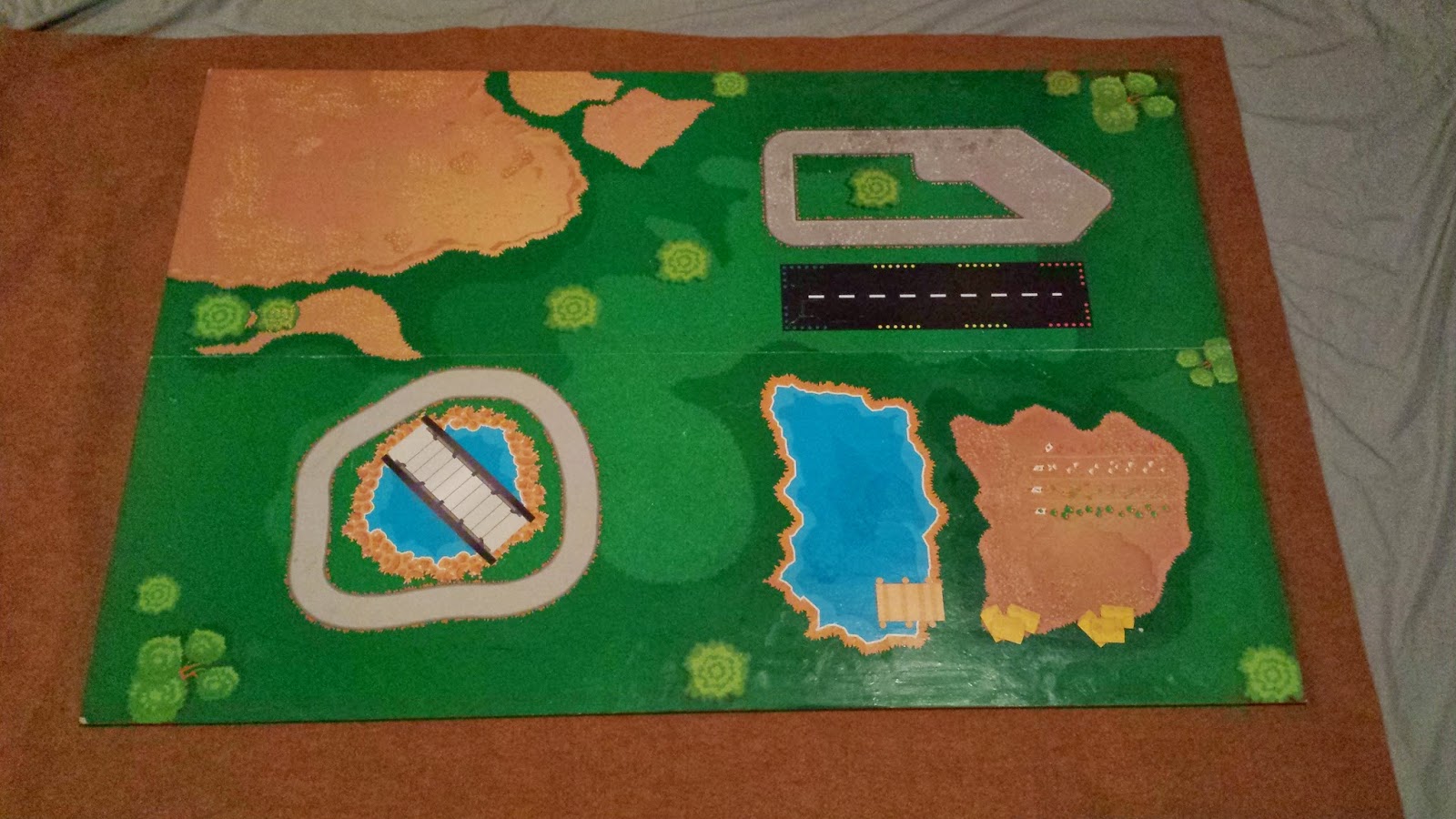 Munchkin and Bean DIY Train Table Play Mat Roads