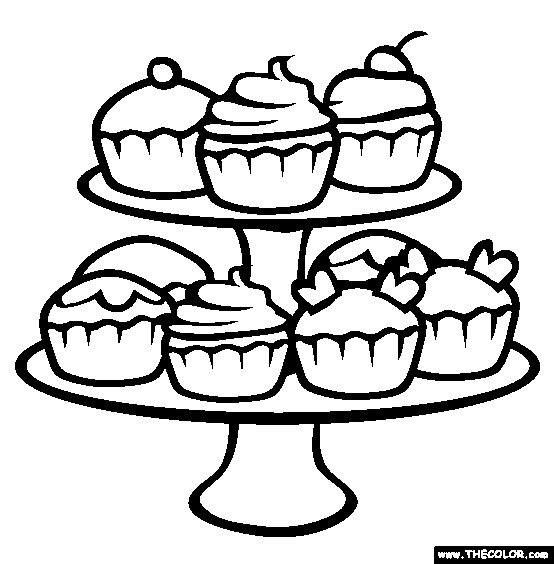 Cupcake Coloring Sheets Cupcake Coloring Sheets