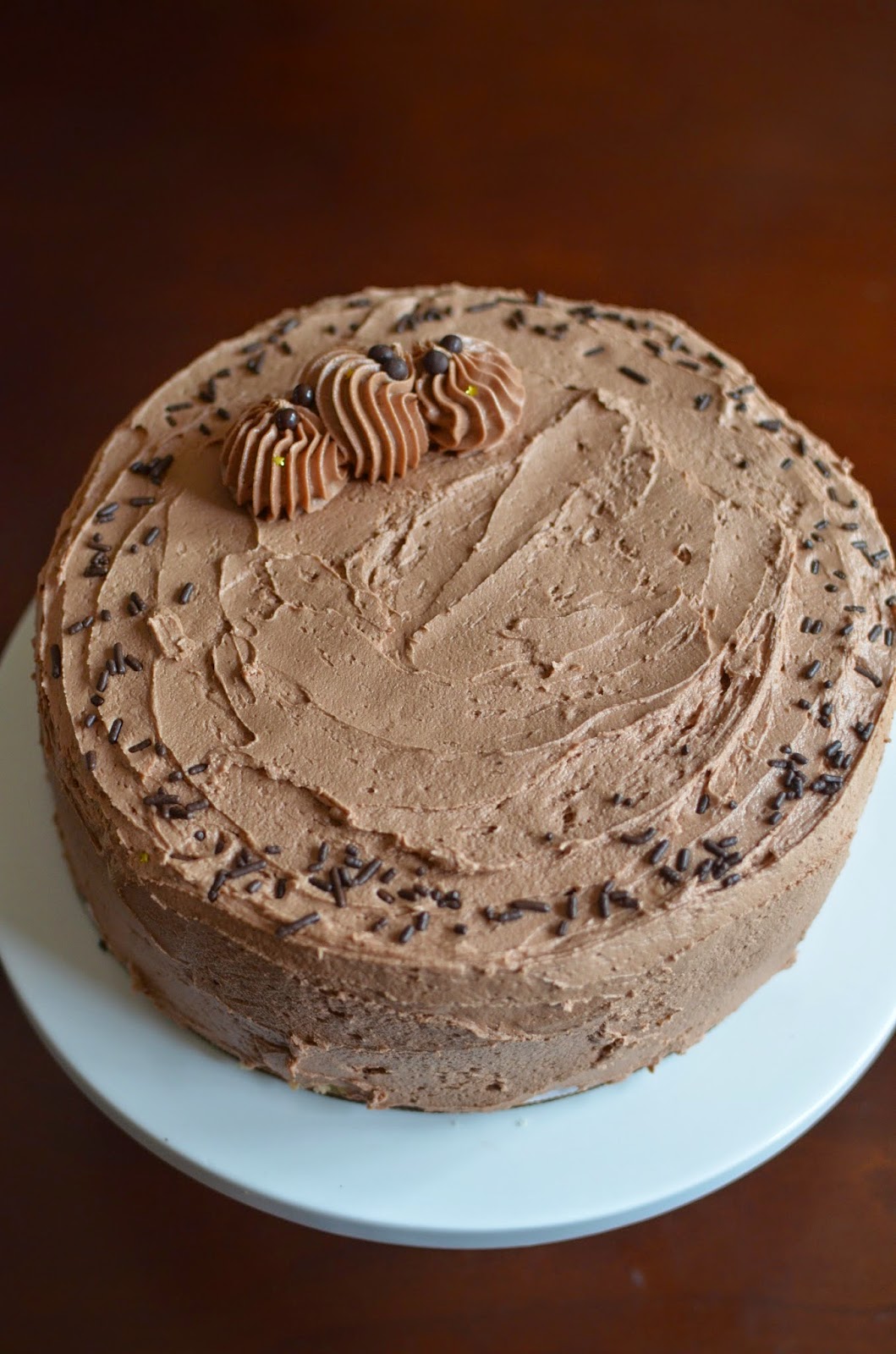 Playing with Flour: Vanilla layer cake with chocolate buttercream frosting