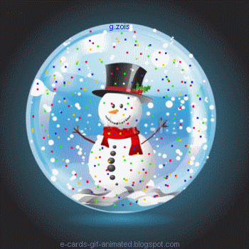 e-cards 3D gif animated gif animated snow ball free download happy new year