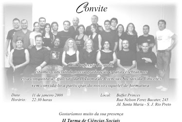 Convite da turma da CS 2008