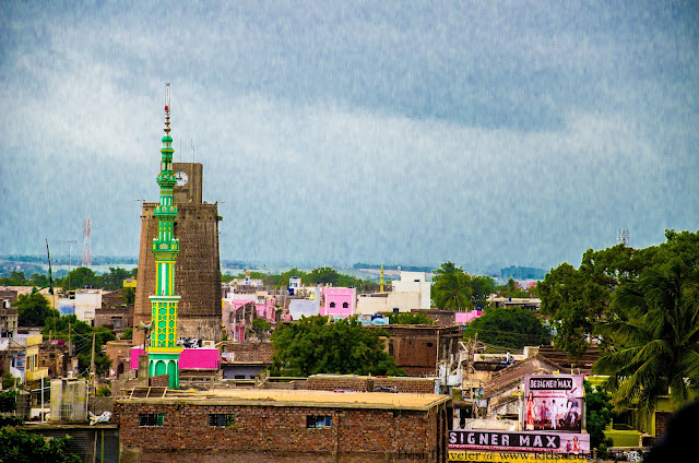 The clock tower near Bidar Fort mosque in bidar Karnataka india