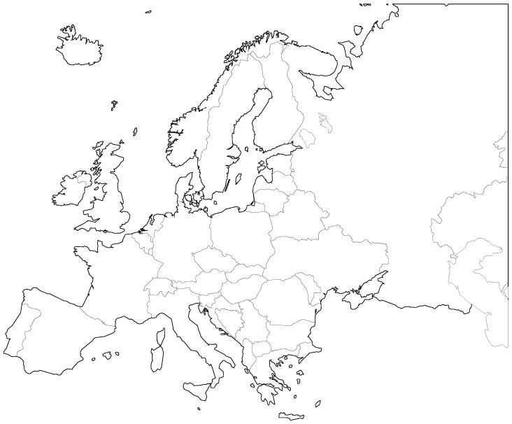 Контурная Карта России С Границами